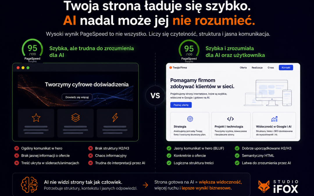Twoja strona ładuje się szybko. AI nadal może jej nie rozumieć.