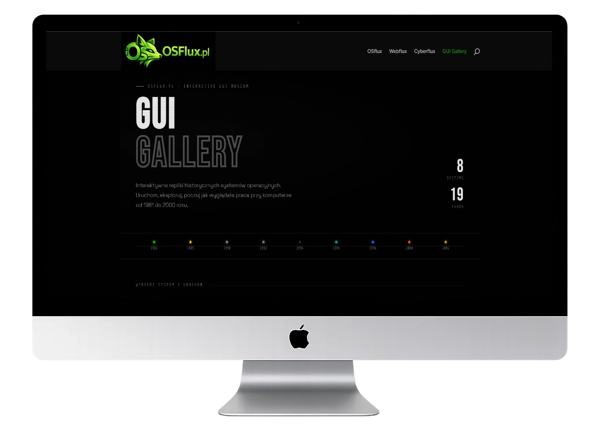 Mockup realizacji strony osflux.pl