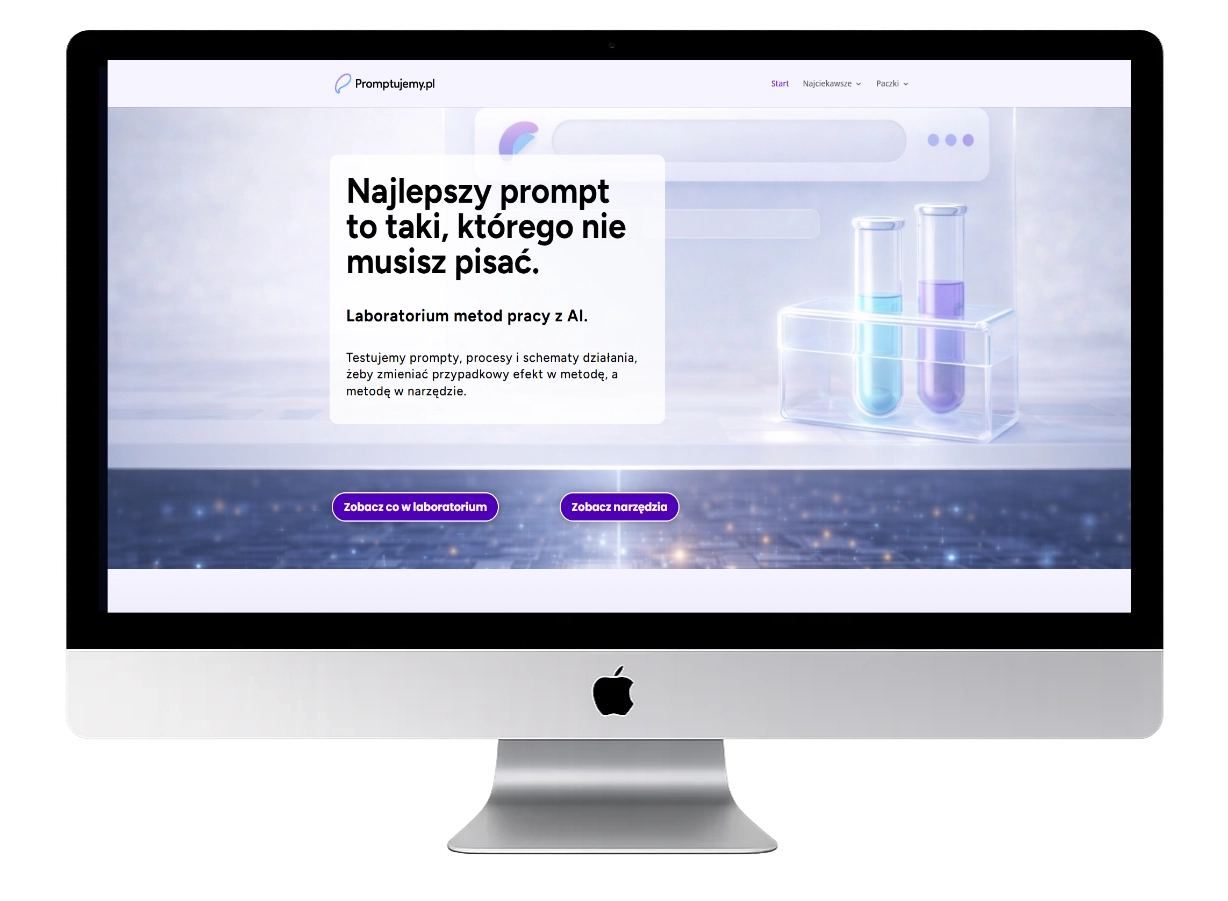 Mockup realizacji strony promptujemy.pl