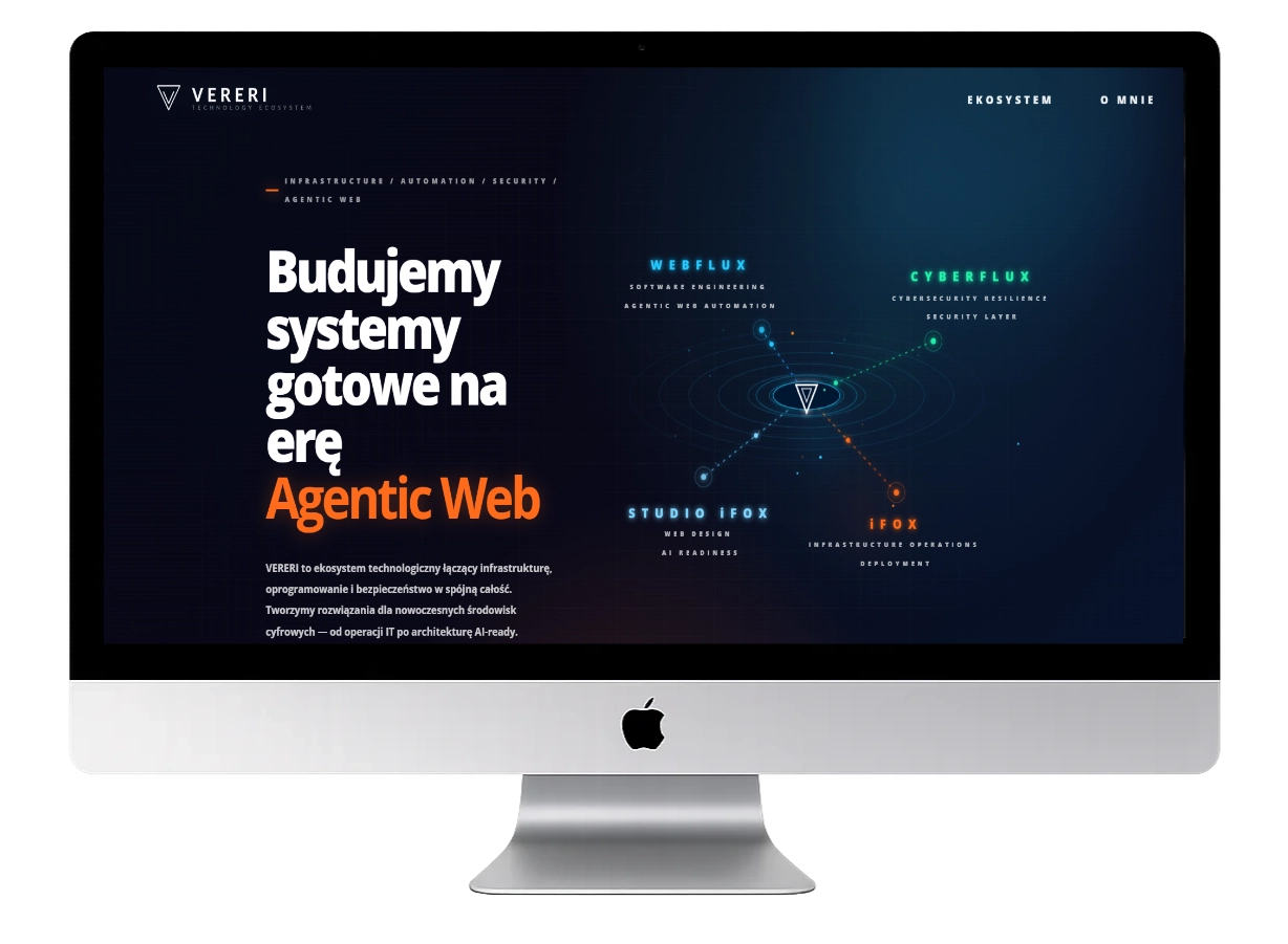 Mockup realizacji strony vereri.pl