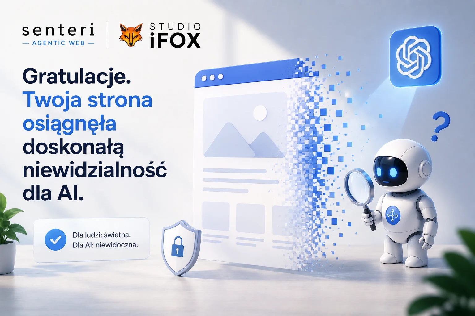 Gratulacje. Twoja strona osiągnęła doskonałą niewidzialność dla AI.
