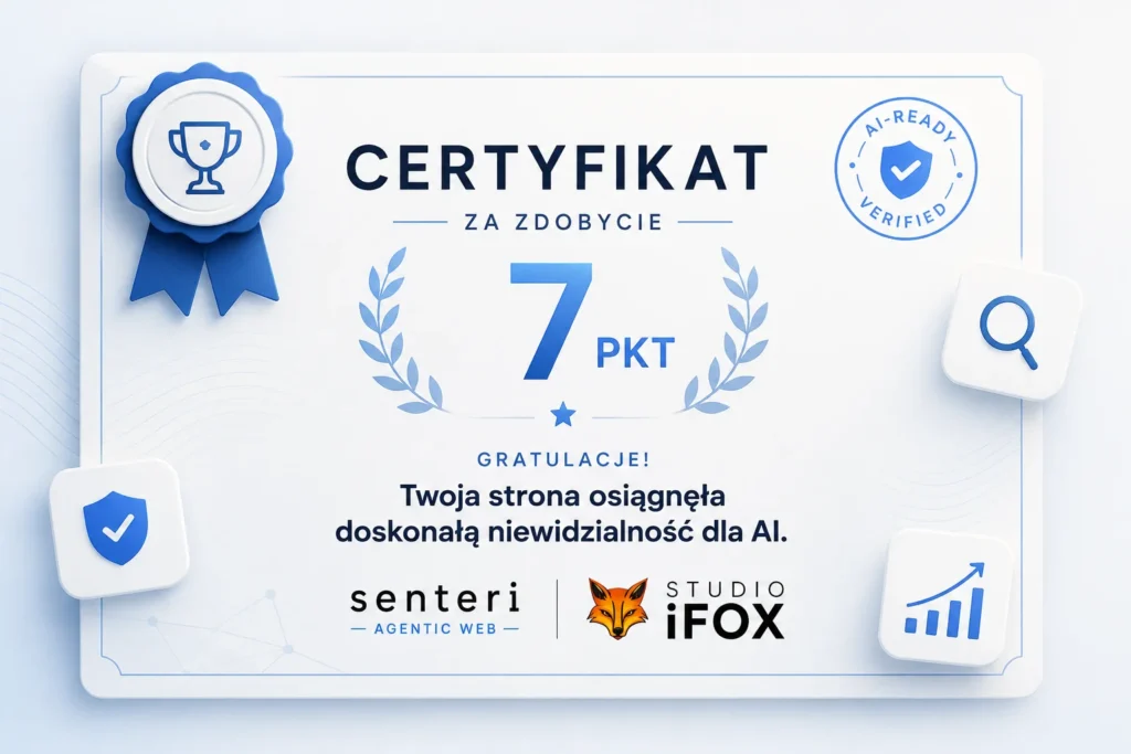 Gratulacje. Twoja strona osiągnęła doskonałą niewidzialność dla AI.