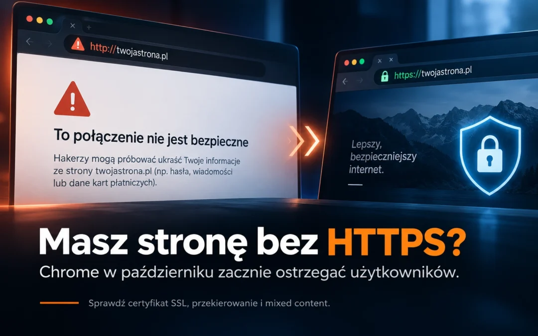 Masz stronę bez HTTPS? Wkrótce może to być dużo bardziej widoczne dla użytkowników.