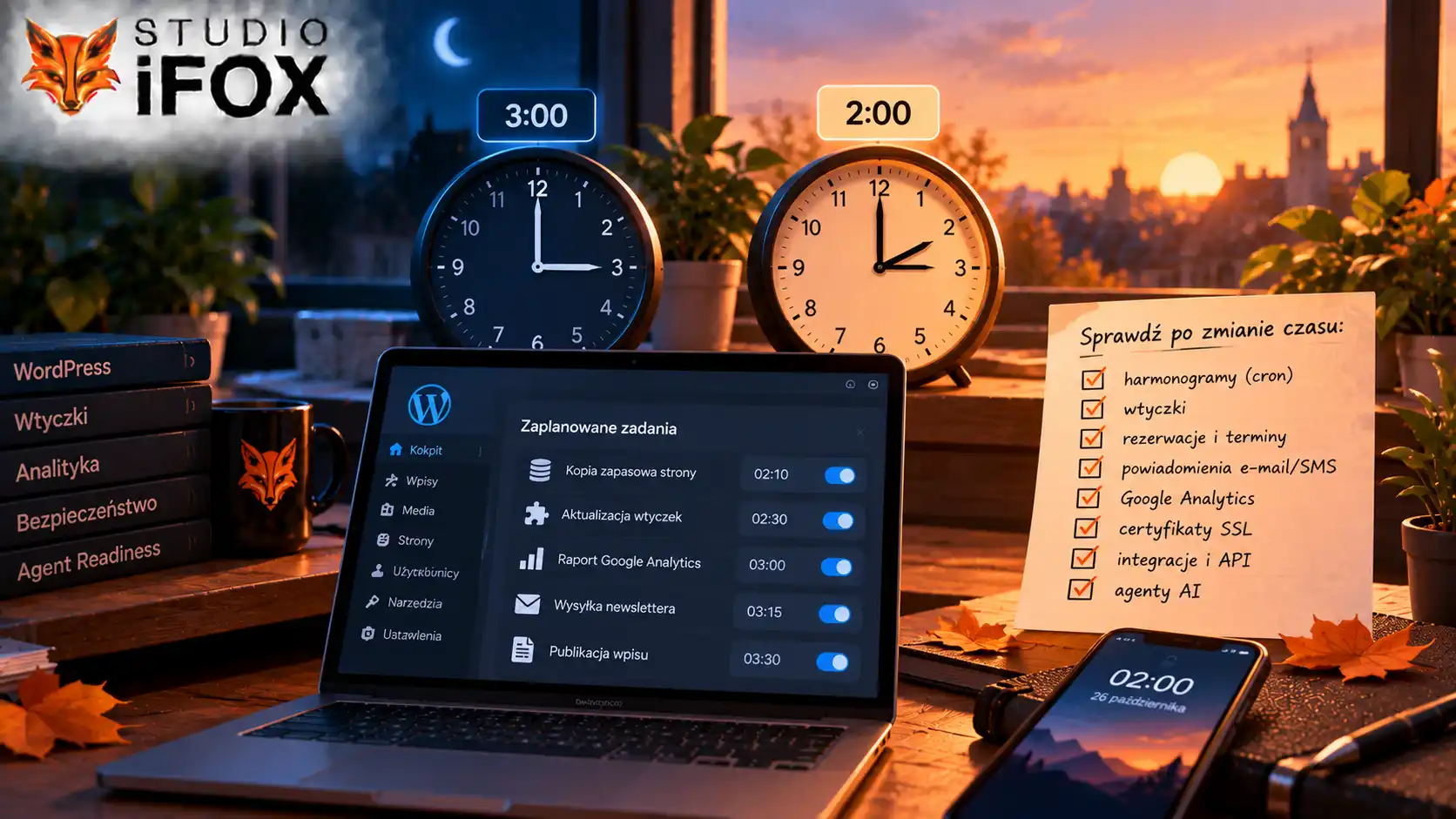 O 2:30 będzie 2:30. Co zmiana czasu oznacza dla Twojej strony?